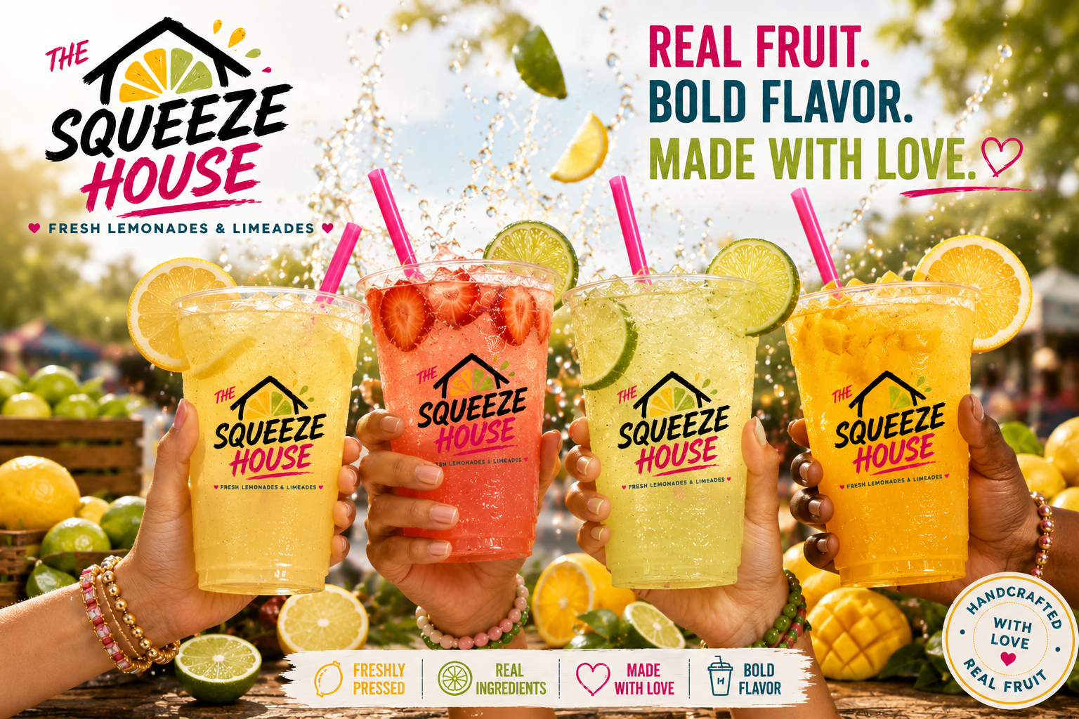 The Squeeze House — Freshly Pressed. Perfectly Poured. Fresh lemonade with splash.